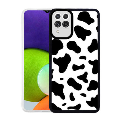Galaxy M22 Kılıf Zore M-Fit Desenli Kapak Cow No1