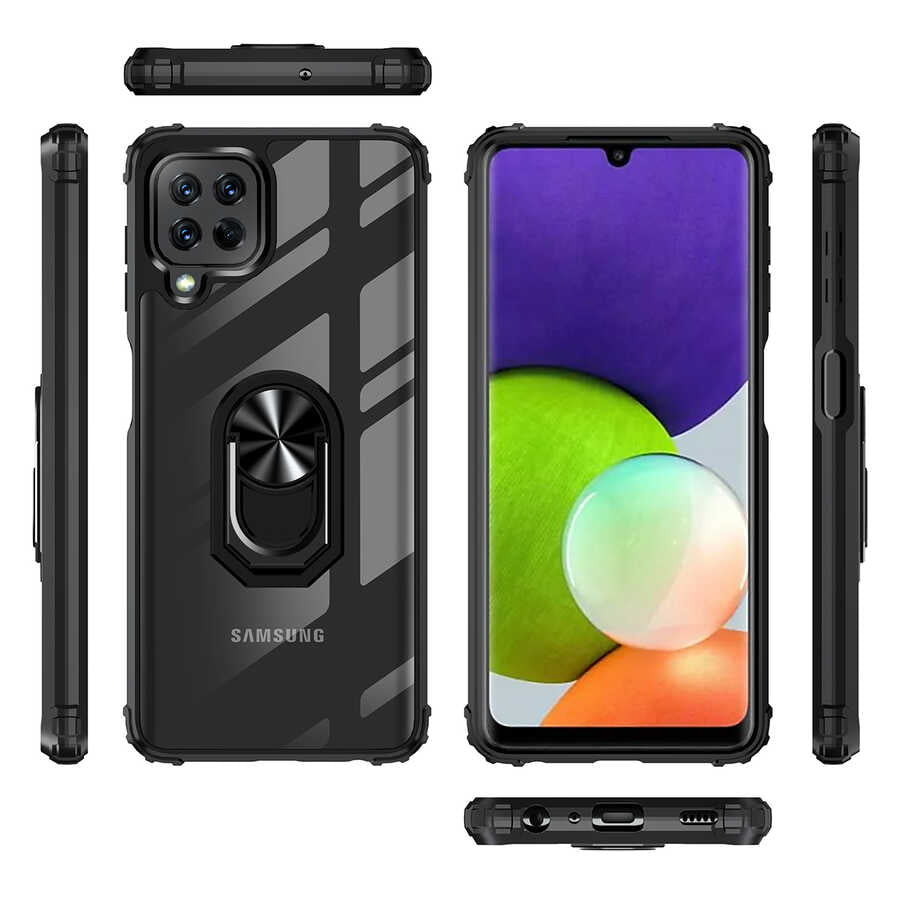 Galaxy M22 Kılıf Zore Mola Kapak Siyah