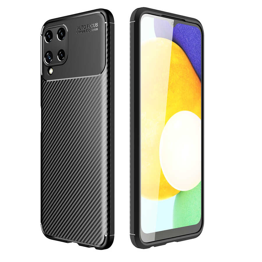 Galaxy M22 Kılıf Zore Negro Silikon Kapak Kahverengi