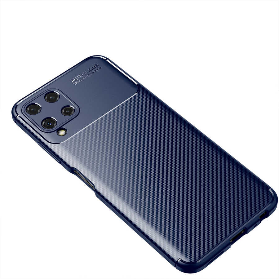 Galaxy M22 Kılıf Zore Negro Silikon Kapak Lacivert
