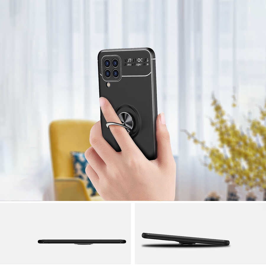 Galaxy M22 Kılıf Zore Ravel Silikon Kapak Kırmızı