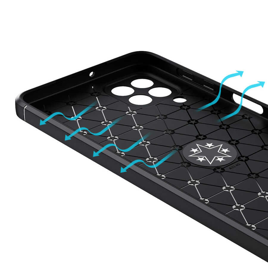 Galaxy M22 Kılıf Zore Ravel Silikon Kapak Kırmızı