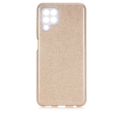 Galaxy M22 Kılıf Zore Shining Silikon Gold