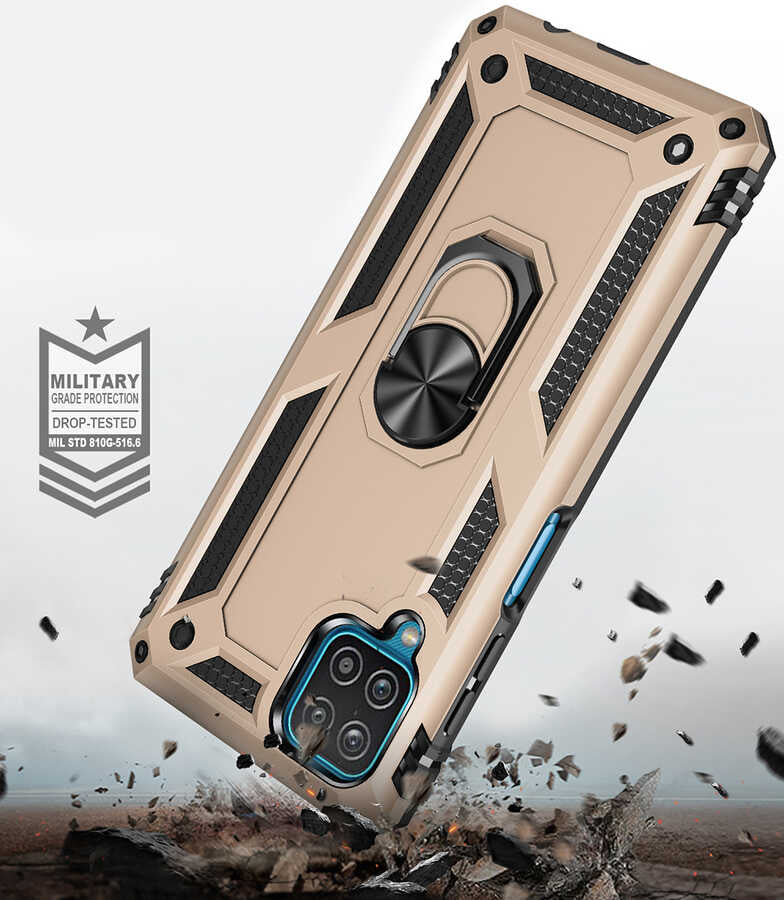 Galaxy M22 Kılıf Zore Vega Kapak Mavi