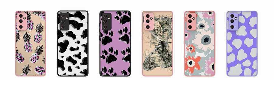 Galaxy M23 Kılıf Desenli Kamera Korumalı Parlak Zore Nora Kapak NO3