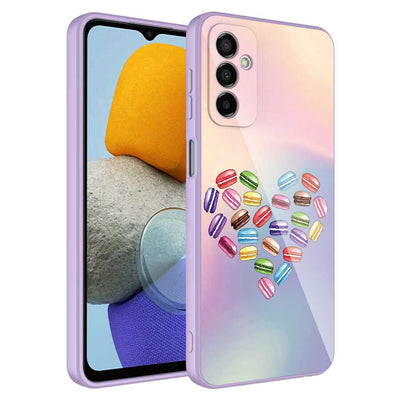 Galaxy M23 Kılıf Kamera Korumalı Desenli Sert Silikon Zore Epoksi Kapak NO1