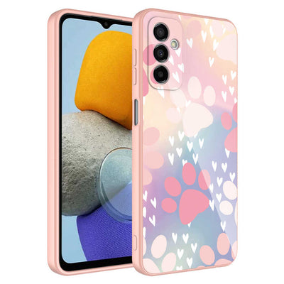 Galaxy M23 Kılıf Kamera Korumalı Desenli Sert Silikon Zore Epoksi Kapak NO3