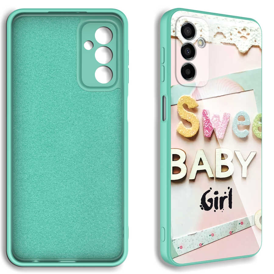 Galaxy M23 Kılıf Kamera Korumalı Desenli Sert Silikon Zore Epoksi Kapak NO3