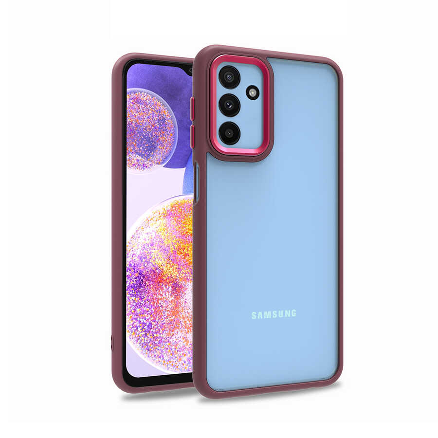 Galaxy M23 Kılıf Zore Flora Kapak Kırmızı