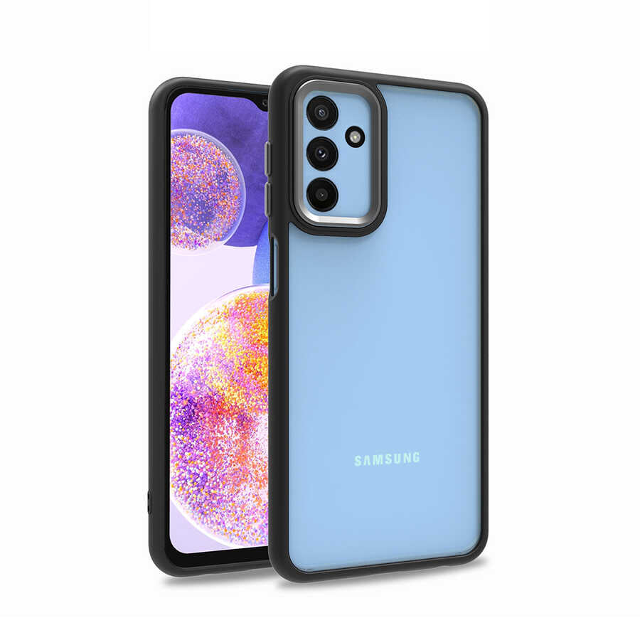 Galaxy M23 Kılıf Zore Flora Kapak Siyah