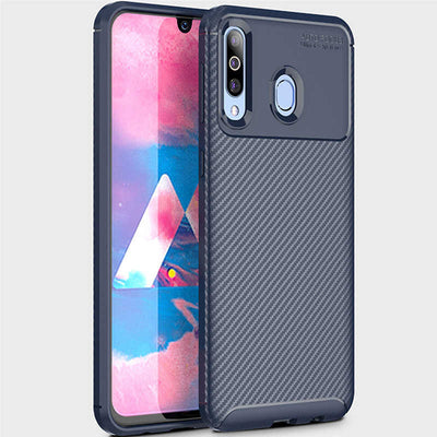 Galaxy M30 Kılıf Zore Negro Silikon Kapak Kahverengi