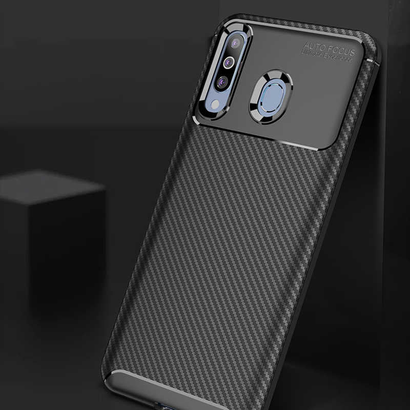 Galaxy M30 Kılıf Zore Negro Silikon Kapak Kahverengi