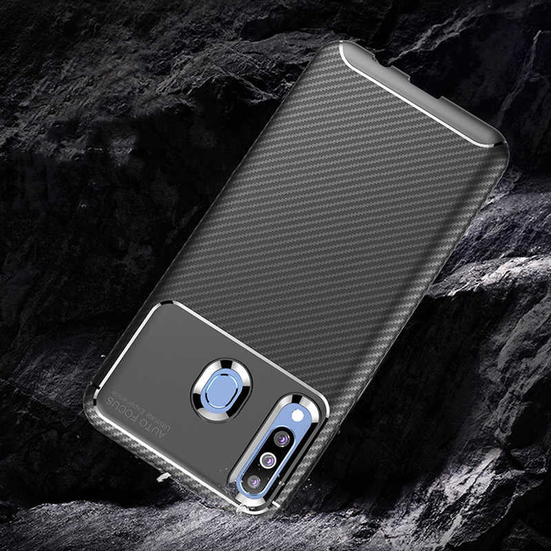 Galaxy M30 Kılıf Zore Negro Silikon Kapak Kahverengi