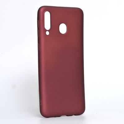 Galaxy M30 Kılıf Zore Premier Silikon Kapak Mürdüm