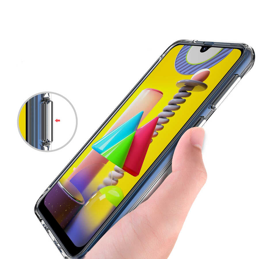 Galaxy M30S Kılıf Zore Gard Silikon Renksiz