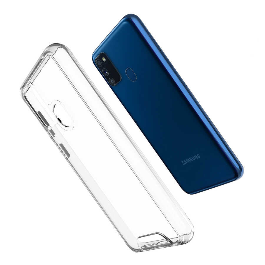 Galaxy M30S Kılıf Zore Gard Silikon Renksiz