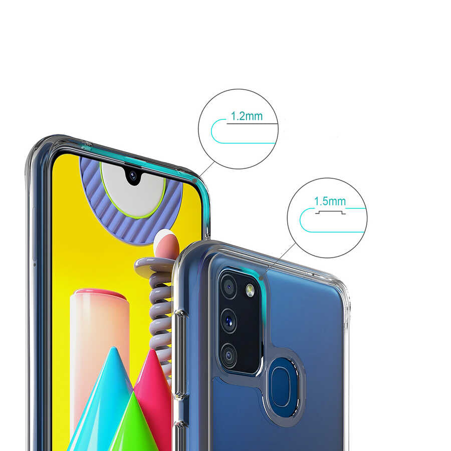 Galaxy M30S Kılıf Zore Gard Silikon Renksiz