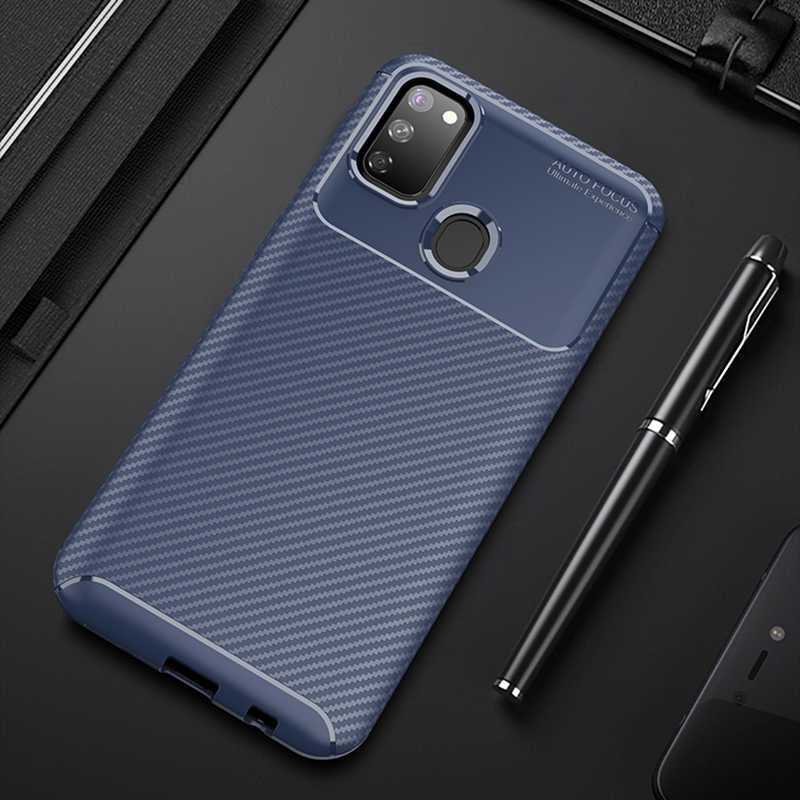 Galaxy M30S Kılıf Zore Negro Silikon Kapak Lacivert