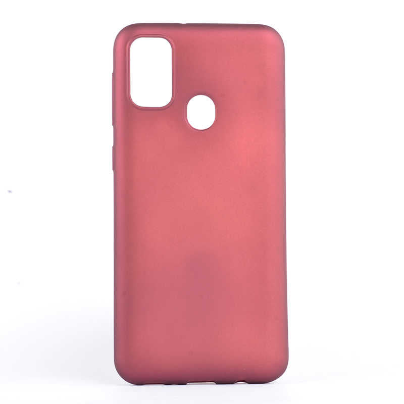 Galaxy M30S Kılıf Zore Premier Silikon Kapak Mürdüm