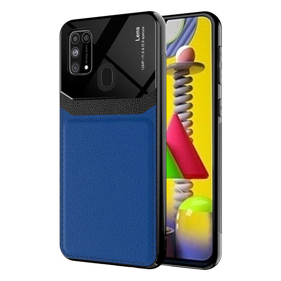 Galaxy M31 Kılıf Zore Emiks Kapak Lacivert