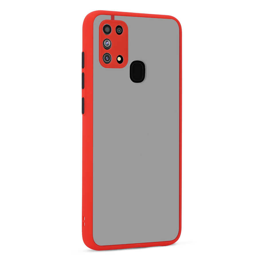 Galaxy M31 Kılıf Zore Hux Kapak Kırmızı