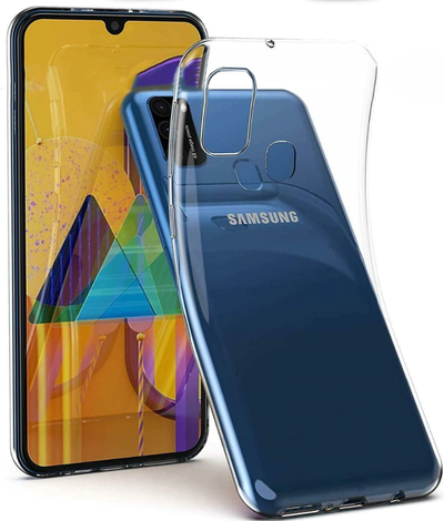 Galaxy M31 Kılıf Zore Süper Silikon Kapak Renksiz