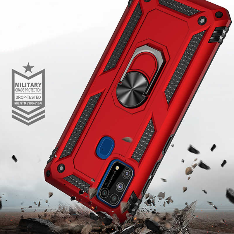 Galaxy M31 Kılıf Zore Vega Kapak Mavi