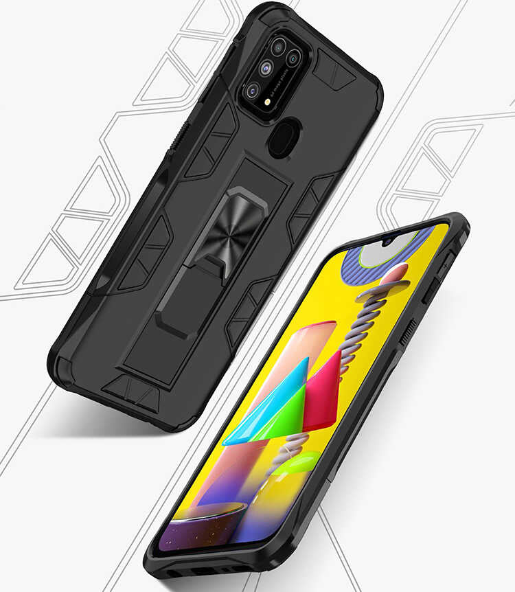 Galaxy M31 Kılıf Zore Volve Kapak Kırmızı