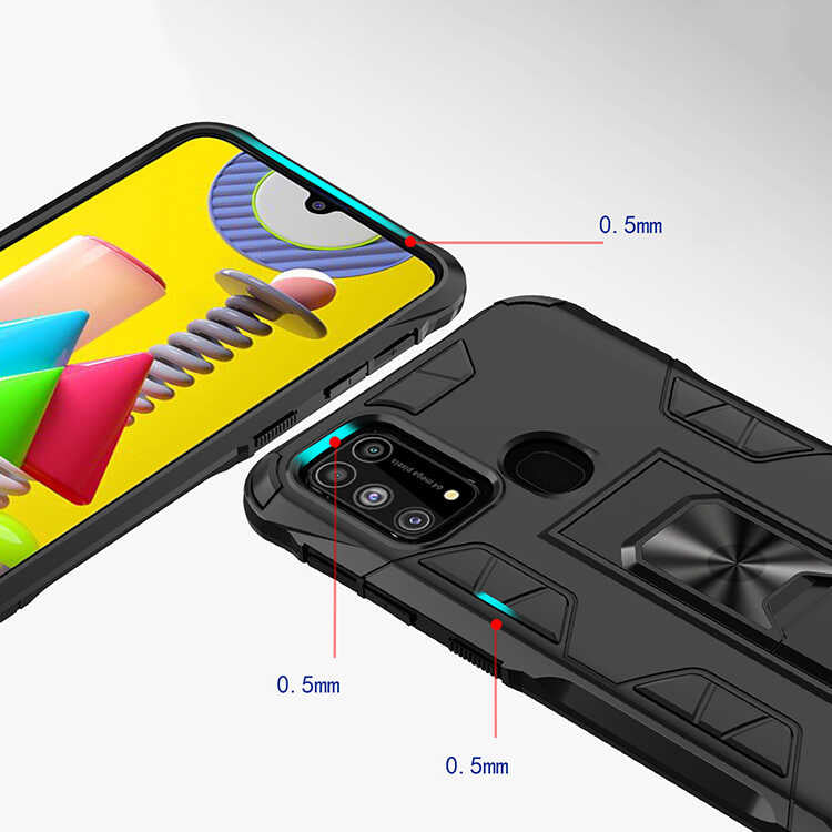 Galaxy M31 Kılıf Zore Volve Kapak Kırmızı