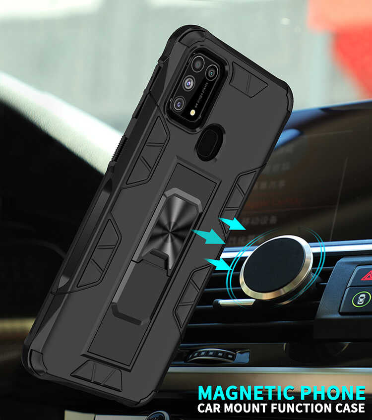 Galaxy M31 Kılıf Zore Volve Kapak Gri