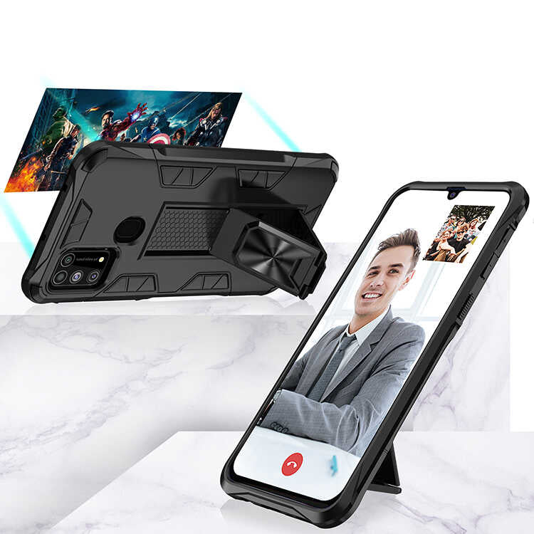 Galaxy M31 Kılıf Zore Volve Kapak Lacivert