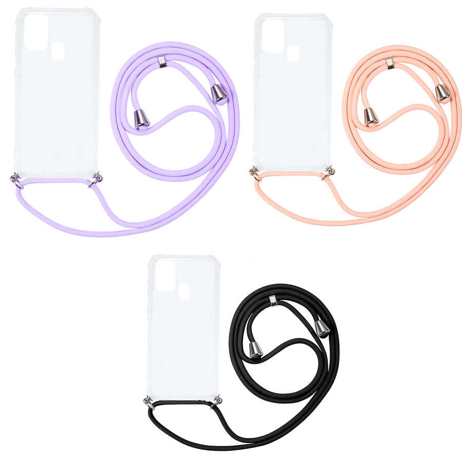 Galaxy M31 Kılıf Zore X-Rop Kapak Renksiz