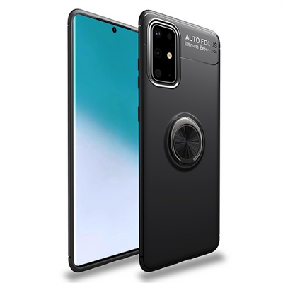 Galaxy M31S Kılıf Zore Ravel Silikon Kapak Siyah
