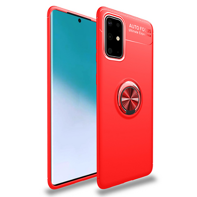 Galaxy M31S Kılıf Zore Ravel Silikon Kapak Kırmızı