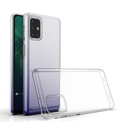 Galaxy M31S Kılıf Zore Süper Silikon Kapak Renksiz