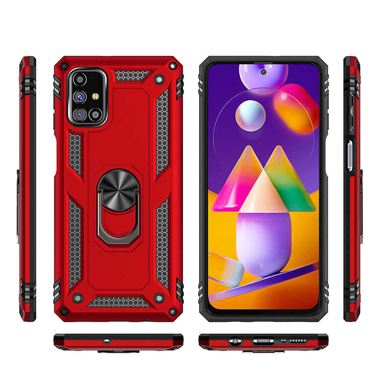 Galaxy M31S Kılıf Zore Vega Kapak Siyah