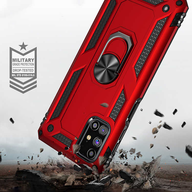 Galaxy M31S Kılıf Zore Vega Kapak Gri