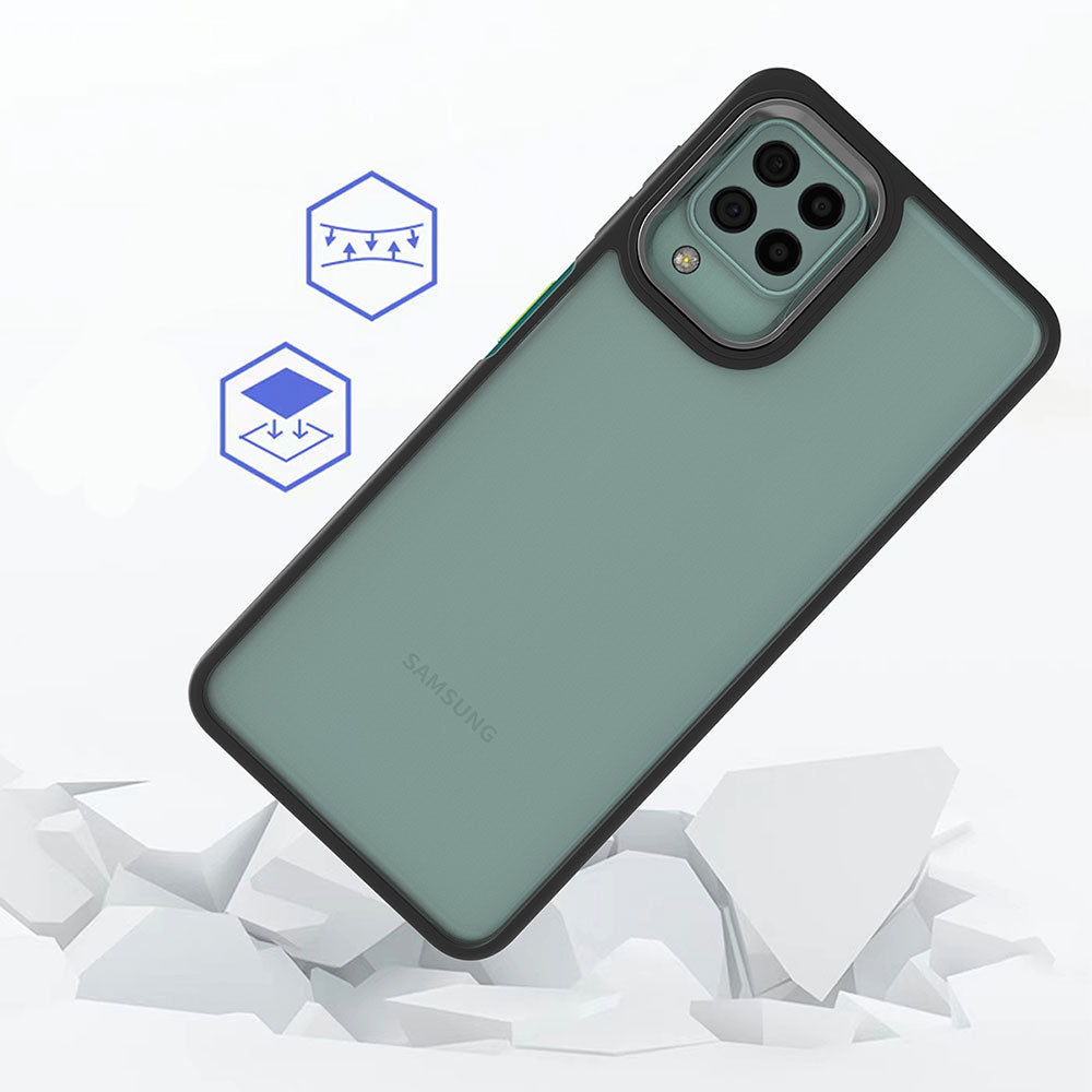 Galaxy M32 Kılıf Zore Flora Kapak Siyah