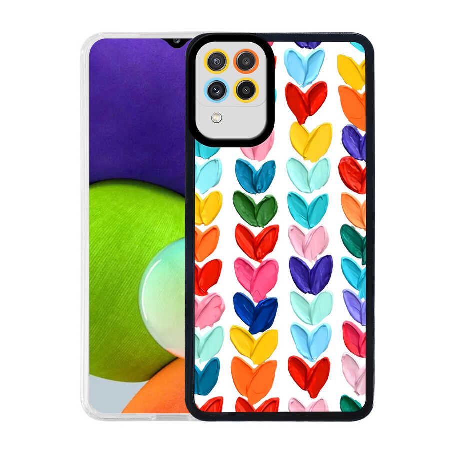 Galaxy M32 Kılıf Zore M-Fit Desenli Kapak