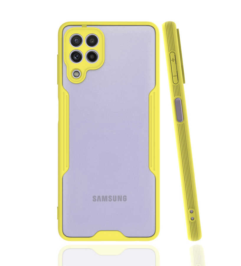 Galaxy M32 Kılıf Zore Parfe Kapak Sarı