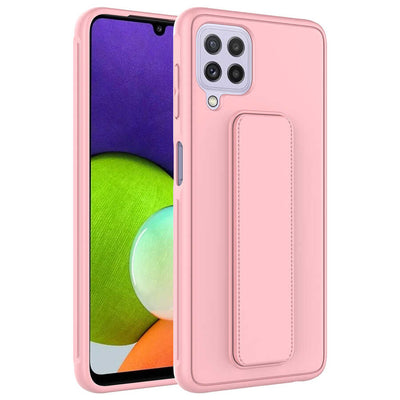 Galaxy M32 Kılıf Zore Qstand Kapak Pembe