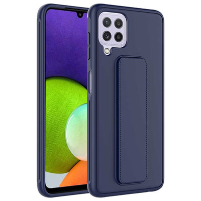Galaxy M32 Kılıf Zore Qstand Kapak Lacivert