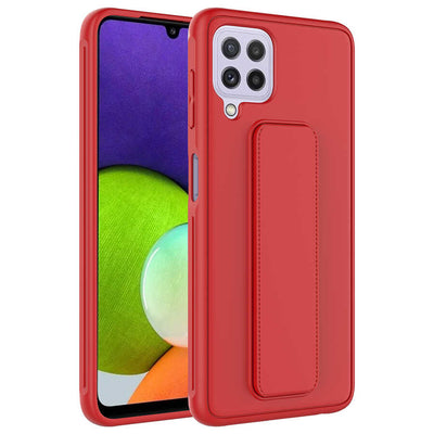 Galaxy M32 Kılıf Zore Qstand Kapak Kırmızı