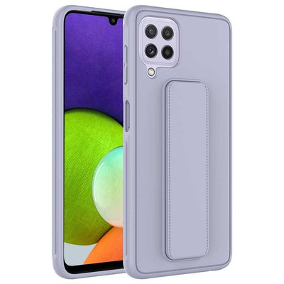 Galaxy M32 Kılıf Zore Qstand Kapak Gri