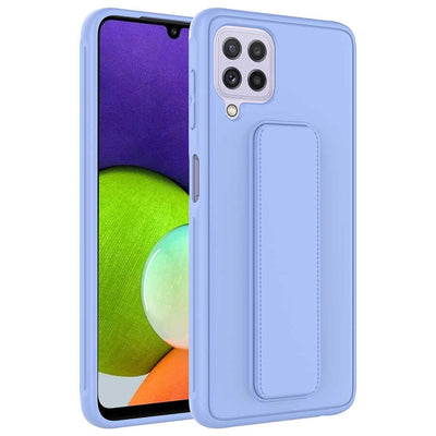 Galaxy M32 Kılıf Zore Qstand Kapak Lila