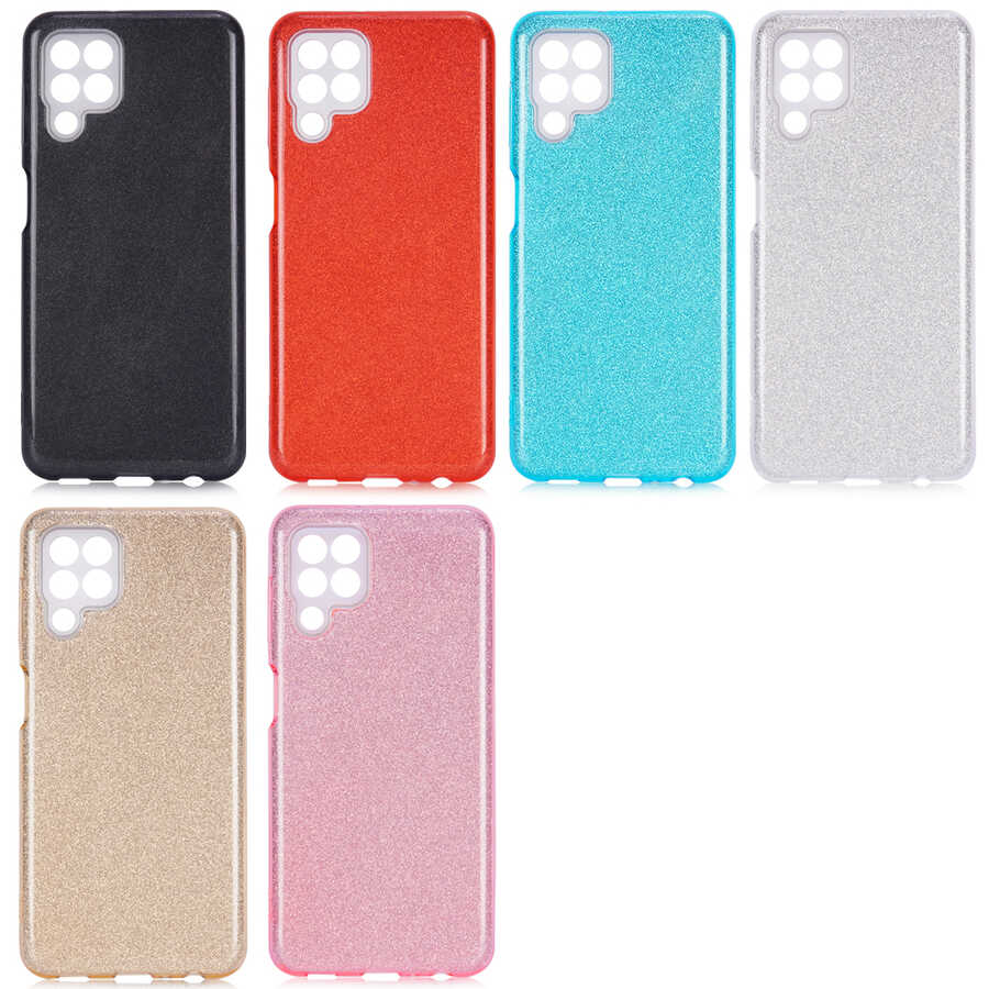 Galaxy M32 Kılıf Zore Shining Silikon Rose Gold