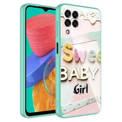 Galaxy M33 Kılıf Kamera Korumalı Desenli Sert Silikon Zore Epoksi Kapak NO1