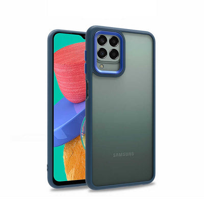 Galaxy M33 Kılıf Zore Flora Kapak Mavi