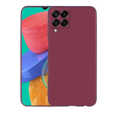 Galaxy M33 Kılıf Zore Premier Silikon Kapak Mürdüm