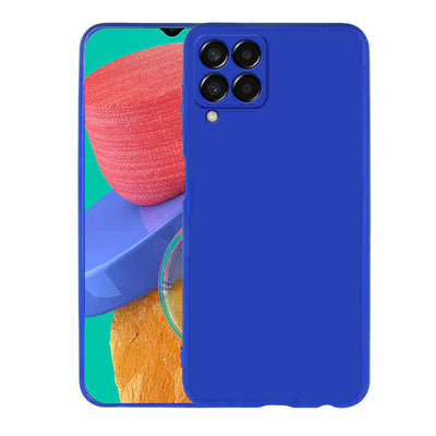 Galaxy M33 Kılıf Zore Premier Silikon Kapak Saks Mavi